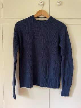 Faherty Thermal Knit Sweater color Indigo size XS